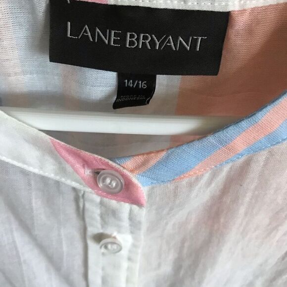 Lane Bryant Multicolor Striped Blouse - Picture 3 of 5